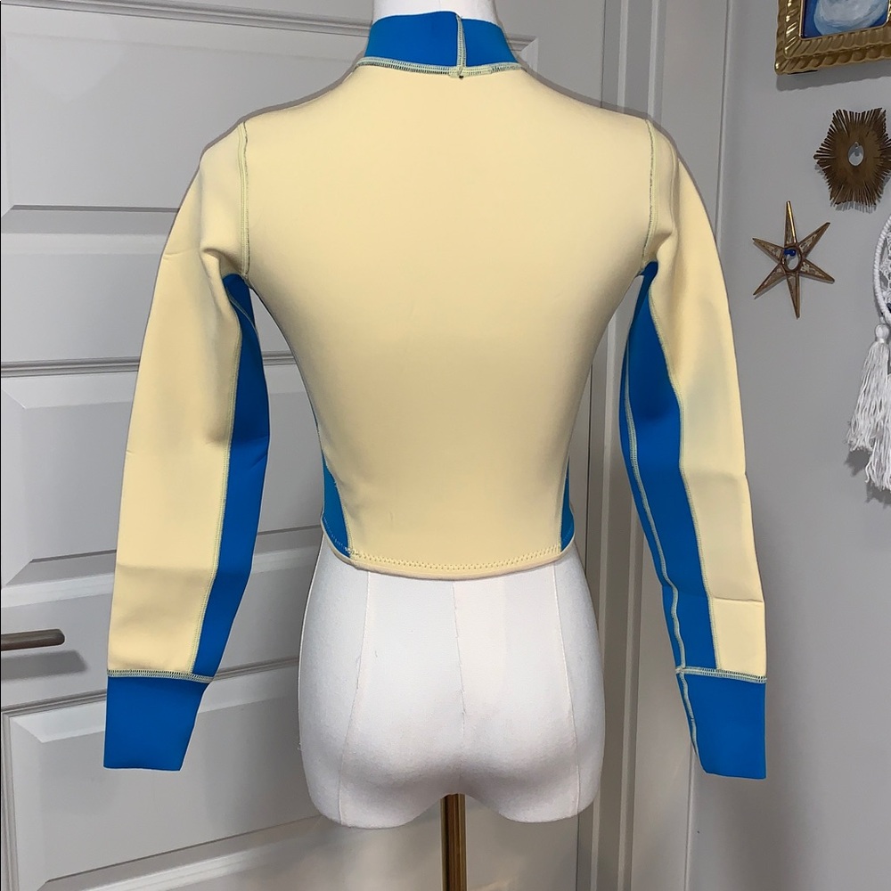 Atmosea Light Yellow and Blue Wetsuit Top - Picture 3 of 3